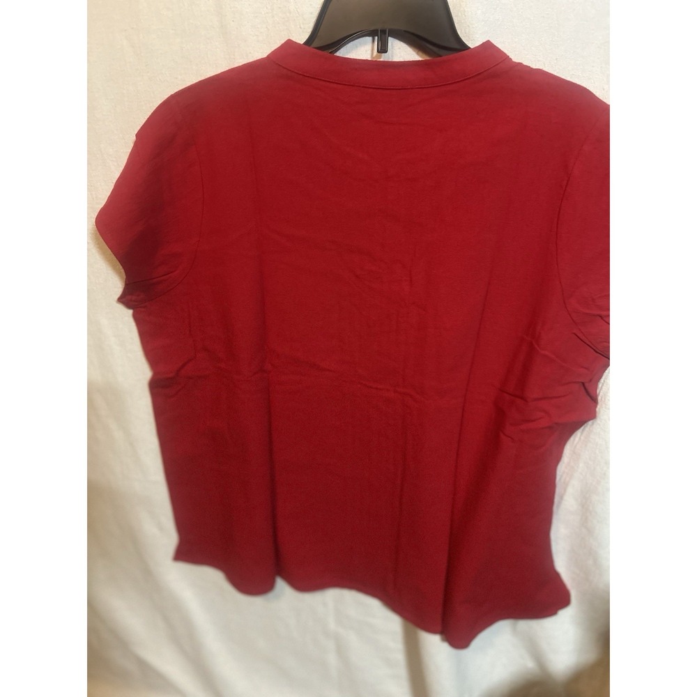 Coldwater Creek Women's 1X Fresh Red Blouse Style 24473 New Still In Plastic - Picture 6 of 6